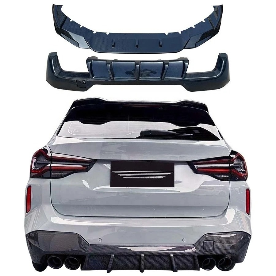For X3M F97 G01 LCI Wet Carbon Fiber Body Kits New Front Lip Splitters Side Skirts Rear Diffuser Bumper Lip Exhaust Bolt-On